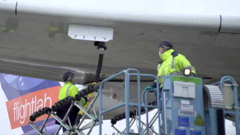 Primer vuelo de prueba en Airbus con combustible de aviación 100% sostenible.