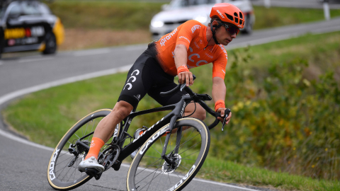 El ciclista Jakub Mareczko durante la Vuelta a España 2020. 