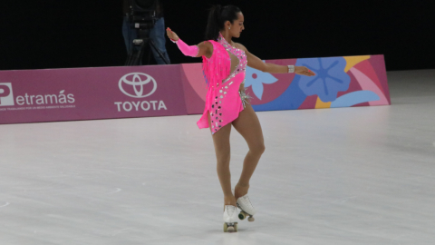 La ecuatoriana María Eduarda Fuentes durante su participación en los Juegos Panamericanos de Lima 2019, en los que alcanzó medalla de bronce. 