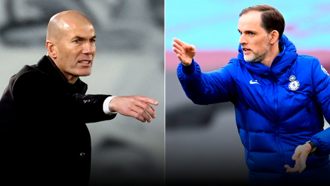 Los técnicos Zinedine Zidane (Real Madrid) y Thomas Tuchel (Chelsea) se enfrentarán este martes 27 de abril en la semifinal de ida de la Champions League.