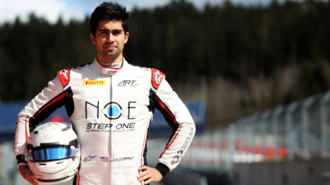 Juan Manuel Correa, durante los entrenamientos libres de la Fórmula 3 en Austria, el 4 de abril de 2021.