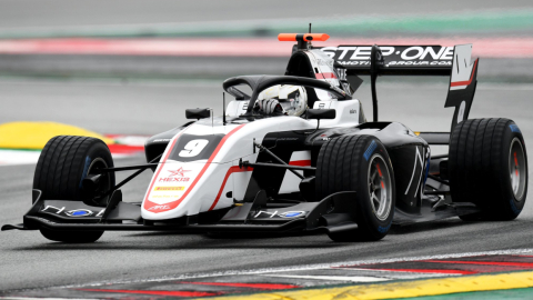 Juan Manuel Correa durante uno de sus entrenamientos en el circuito de Catalunya, en Barcelona. 