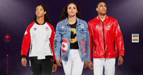 Uniformes que usará la delegación de Canadá en los Juegos Olímpicos de Tokio 2021.