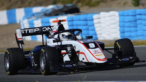 Juan Manuel Correa, durante las prácticas oficiales de Fórmula 3 en Jerez, el 13 de mayo de 2021.