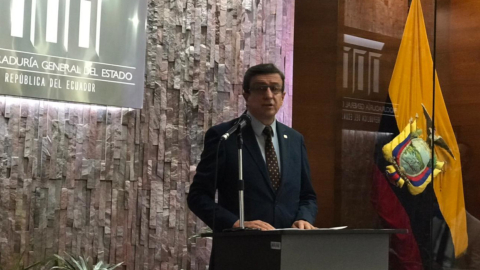 El procurador, Íñigo Salvador, durante una rueda de prensa, el 2 de junio de 2021. 