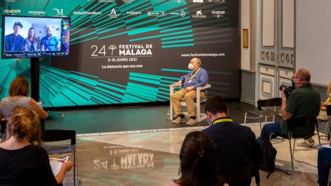 Presentación de 'La ciudad de las fieras' en el Festival de Málaga el 6 de junio de 2021.