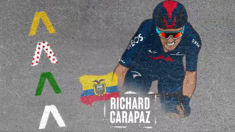 Con esta imagen, el Ineos Grenadiers anunció que Richard Carapaz correrá el Tour de Francia 2021. 