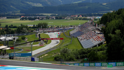 Vista panorámica del circuito de Spielberg, en Austria, durante el Gran Premio de Fórmula 1, el 27 de junio de 2021.