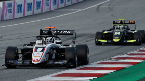 Juan Manuel Correa mientras disputaba la segunda carrera del sábado 3 de julio en Austria.