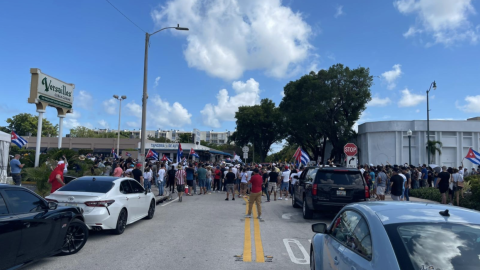 Captura de un video de las protestas ocurridas este 11 de julio de 2021 en Cuba.