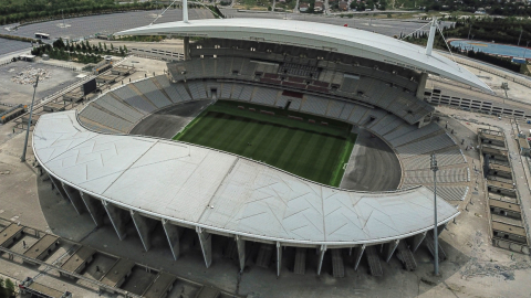 Vista aérea del estadio Atatürk en Estambul, sede de la final de la Champions League en 2023.