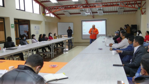 Miembros de la Izquierda Democrática (ID) del Carchi, el 17 de julio de 2021.