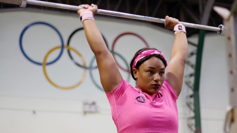 Tamara Salazar, durante un entrenamiento el 28 de octubre de 2019. 