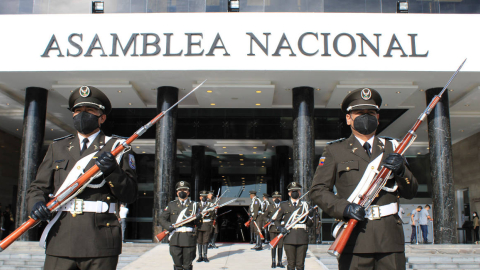 Vista del edificio de la Asamblea Nacional. Quito, 23 de mayo de 2021.