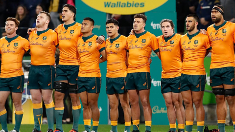 Jugadores del equipo de rugby de Australia, durante su participación en los Juegos Olímpicos de Tokio 2021.