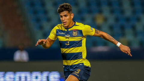 Piero Hincapié, durante un partido de Ecuador en la Copa América 2021, en Brasil. 