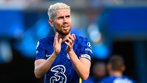 Jorginho, del Chelsea, durante el partido ante el Crystal Palace por la Premier League, el 14 de agosto de 2021. 