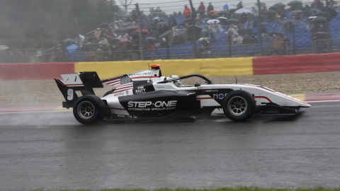 El piloto Juan Manuel Correa, durante el Gran Premio de Bélgica de Fórmula 3, el sábado 28 de agosto de 2021.