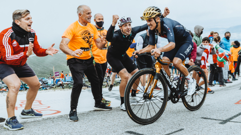 Richard Carapaz, durante la Vuelta a España 2021. 