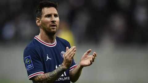 Lionel Messi, durante un partido con el PSG ante el Reims, por la Liga 1 de Francia, el 29 de agosto de 2021.