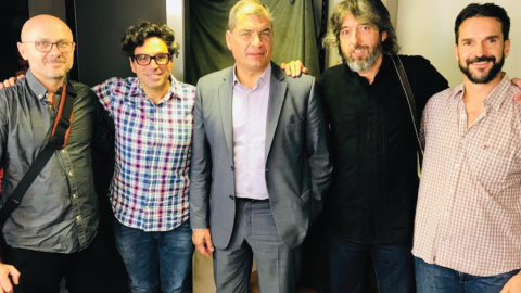 Guillermo Oglietti, Esteban de Gori, Rafael Correa, Alfredo Serrano y Alejandro Fierro. 