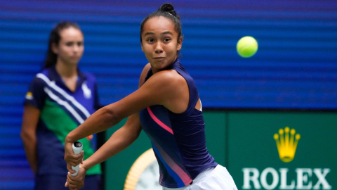 Leylah Fernández, durante la final del US Open, en Nueva York, el 11 de septiembre de 2021.