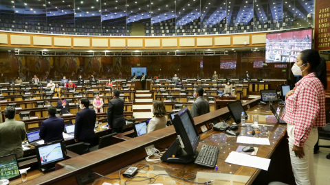 Ambiente de la sesión de pleno de la Asamblea Nacional, el 16 de septiembre de 2021.