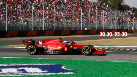 Charles Leclerc, durante el Gran Premio de Italia, en Monza, el 12 de septiembre de 2021. 