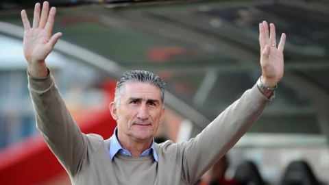 Edgardo Bauza, en su despedida con San Lorenzo, el 13 de noviembre de 2015. 