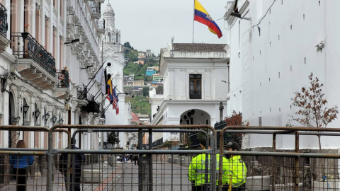 Inmediaciones del Palacio Presidencial durante la jornada de protestas contra el Gobierno. 26 de octubre de 2021