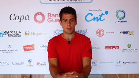 Jaume Munar, durante una entrevista en el Guayaquil Tenis Club, el domingo 31 de octubre de 2021.