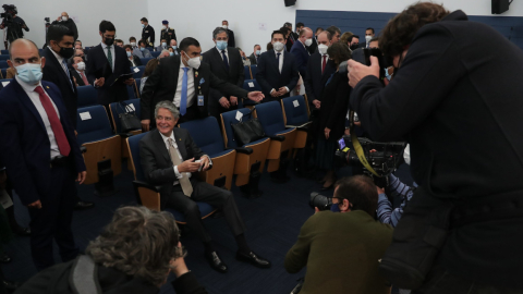 El presidente Guillermo Lasso participó de un encuentro empresarial con representantes de la Cámara de Comercio de España, el 4 de noviembre de 2021.