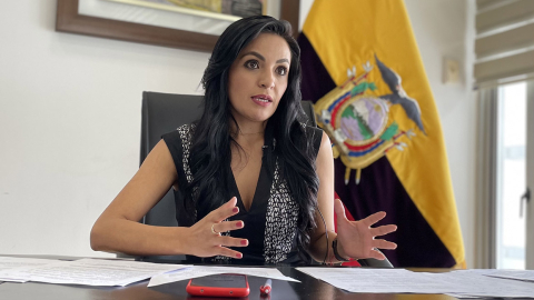 Yeseña Guamaní (ID), segunda vicepresidenta de la Asamblea, en entrevista con PRIMICIAS.