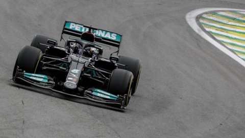 Lewis Hamilton, durante la clasificación del Gran Premio de Brasil, en Sao Paulo, el viernes 12 de noviembre de 2021. 