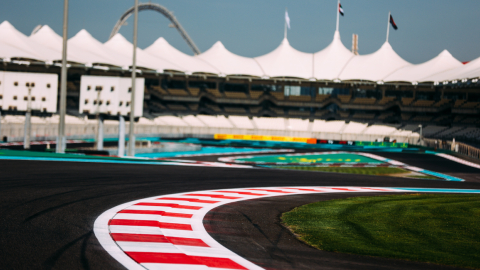 Imagen de la pista del circuito de Abu Dabi, el jueves 9 de diciembre, donde se definirá al campeón de la Fórmula 1. 