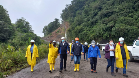 Autoridades del Gobierno visitaron el sábado 11 de diciembre el sector de Piedra Fina, en Napo.