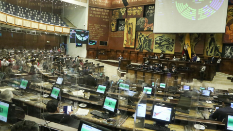 El Pleno de la Asamblea, en sesión del 7 de diciembre de 2021.