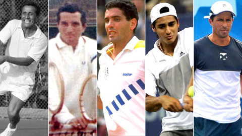 Pancho Segura, Pancho Guzmán, Andrés Gómez, Nicolás Lapentti y Gonzalo Escobar, los cinco tenistas ecuatorianos que han llegado a semifinales y finales de Grand Slams.