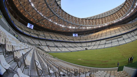 Imagen panorámica del Estadio Lusail, tomada el 17 de noviembre de 2021.