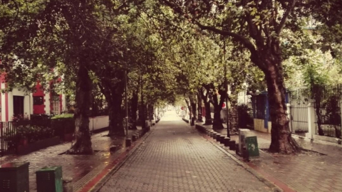 Calle Juan Rodríguez, en el barrio La Mariscal de Quito.