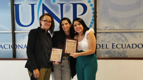 Adriana Noboa, Estefanía Celi y Gabriela Coba, periodistas de PRIMICIAS. 