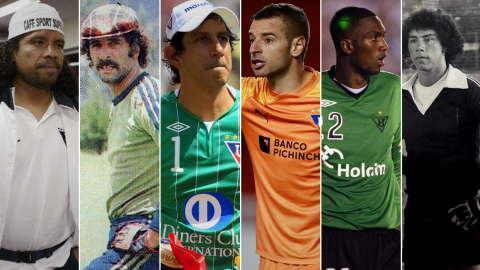 Jacinto Espinoza, Walter Maesso, José Francisco Cevallos, Adrián Gabbarini, Alexander Domínguez y Patricio Gallardo, algunos de los mejores arqueros en la historia de Liga de Quito.