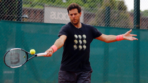 Juan Martín Del Potro, durante un entrenamiento en Argentina, el 24 de noviembre de 2021.