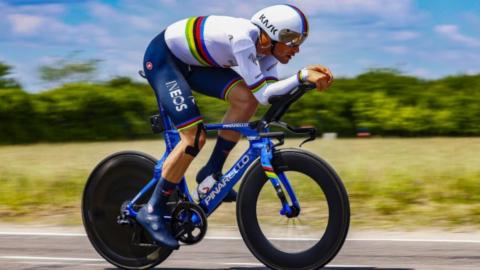 Filippo Ganna durante el prólogo del Tour de la Provence, el jueves 10 de febrero de 2022.