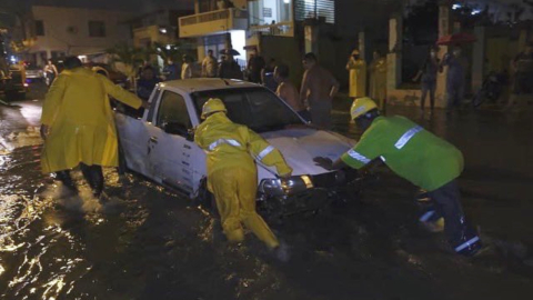 Al menos 30 intervenciones realizó el Municipio en varios sectores de Manta, donde se registraron inundaciones tras las intensas lluvias del 2 de marzo de 2022.