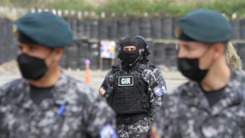 Miembros de la Policía Nacional en la clausura de un curso de expertos tiradores del GIR, en octubre de 2021.