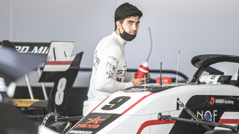 Juan Manuel Correa, durante el Gran Premio de Bahrein de la Fórmula 3, el 18 de marzo de 2022.