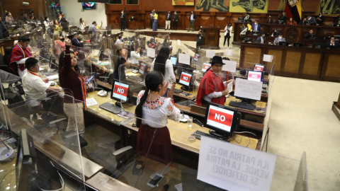 El Pleno de la Asamblea, durante la votación para la Ley de Inversiones, el 24 de marzo de 2022.