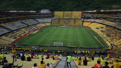 Vista panorámica del Estadio Banco Pichincha, en Guayaquil, el 15 de marzo de 2022.