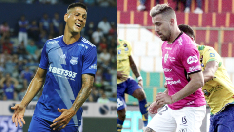 Mauro Quiroga, de Emelec, y Johathan Bauman, de Independiente del Valle.